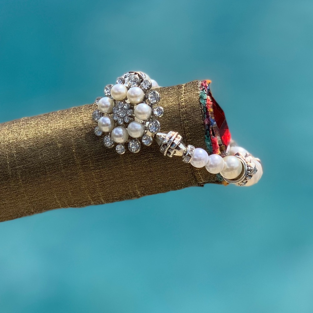 Faux pearl bracelet